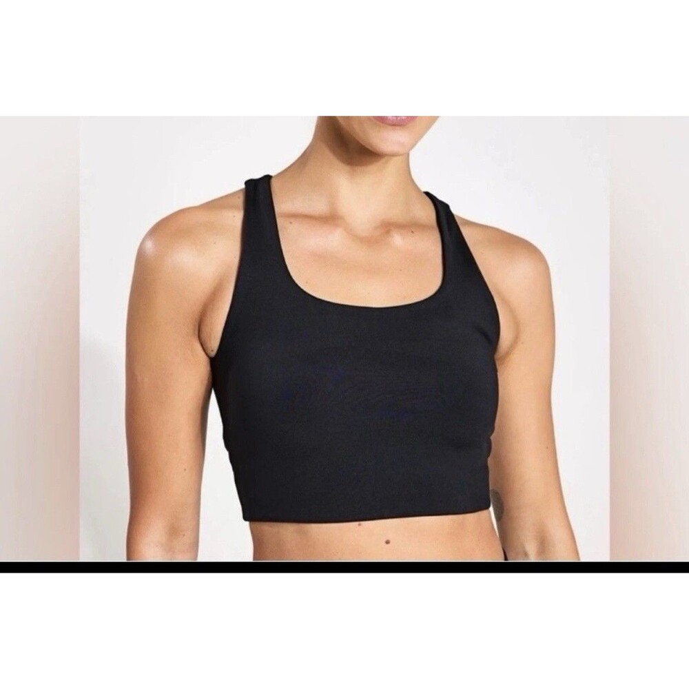 GIRLFRIEND COLLECTIVE Paloma Racerback Sports Bra Small Black Compression Sporty